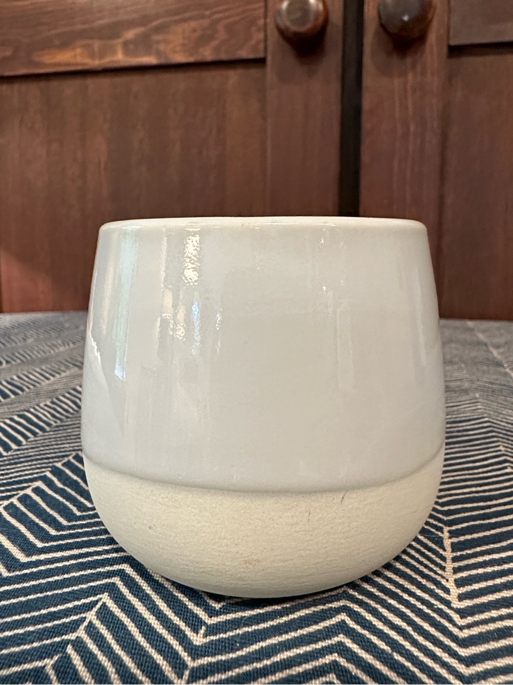 Small IKEA ceramic vase • pottery • ring container • shelf decor